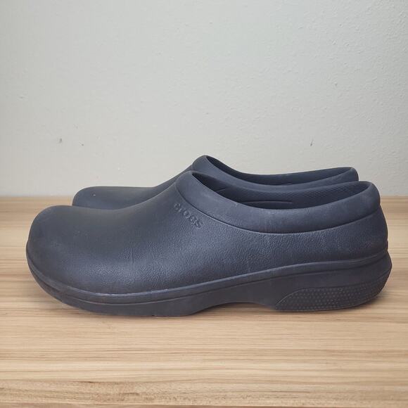 Crocs Mens Black Slip Resistant Waterproof Comfort Slip On...